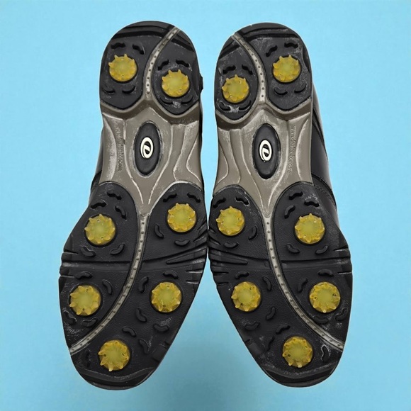 Classic Comfort Vintage Dexter Golf Shoes Sz 8M Brown Black Leather Soft Spikes - Picture 13 of 14